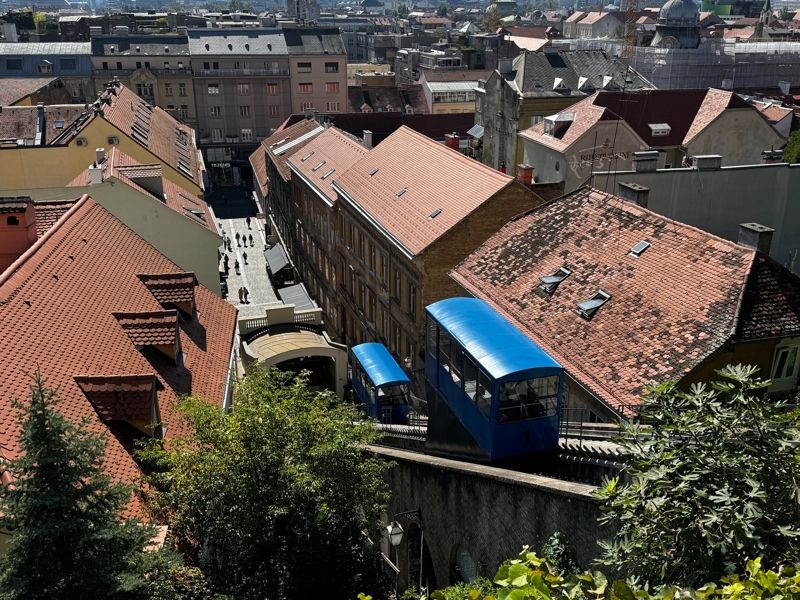 The Zagreb funicular is one of the shortest in the world, we walked up The Zagreb funicular is one of the shortest in the world, we walked up