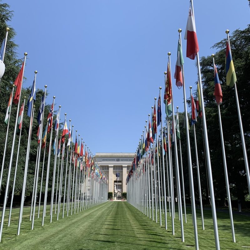 City walk to the UN Geneva