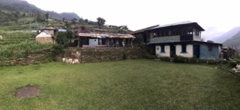 Maya Guest House Our stop in Landruk was the Maya Guest House. Again, as it was low season we had the place to ourselves. We had a lot of fun with one of the baby goats there.