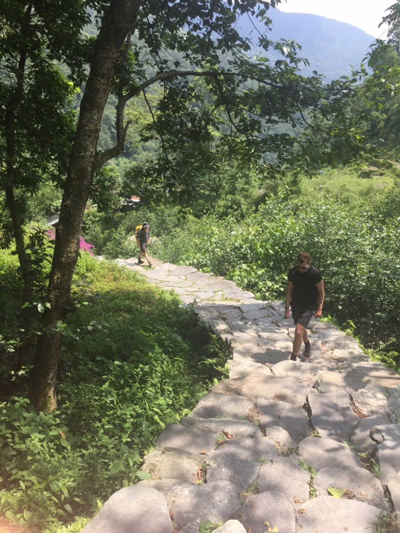 Stone steps I felt like I climbed 10,000 stone steps but of course it wasn't anything near that. You can tell when you're getting near a village as the trail turns to stone steps into and out of town.